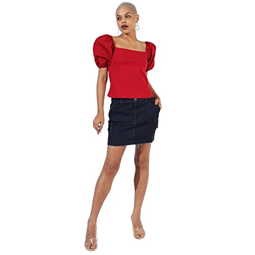 Image of Campus Sutra Women's Cotton Regular Fit Tops