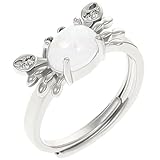 [SAFIGLE] 月光螃蟹リング レディースファッションジュエリー 合製変形防止 婚約指輪 誕生日プレゼントに 優雅で性的なデザイン パーティーや