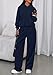 PRETTYGARDEN Womens Sweatsuits 2 Piece Set 2026 Casual Winter Long Sleeve Hoodie Loose Wide Leg Sweatpants Fall Tracksuit (Navy Blue,Small)