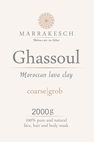 Preisvergleich Produktbild MARRAKESCH Ghassoul Lavaerde Granulat 2000g / Original Marokkanische Tonerde als Gesichtsmaske für Gesichtsreinigung / Natürliches Peeling für Gesicht Haut und Haare / Wascherde als Körperpflege