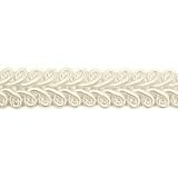 Dekoborte 1cm breit Farbe cremeweiß Spitze Brokat Möbelborte Posamentenborte Franse für Gardinen Möbel Kostüme (2 Meter)