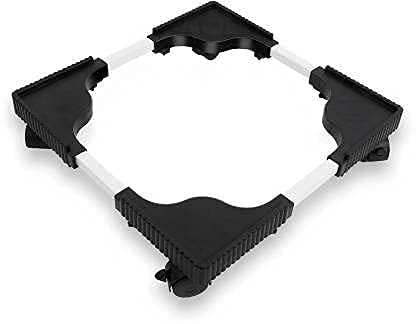 Supertech Heavy Duty Plastic Washing Machine Wheels Stand for 6kg,6.5kg,7kg,7.5kg.8kg Washing Machines Fully Automatic Top Load/Front Load & Multipurpose Use