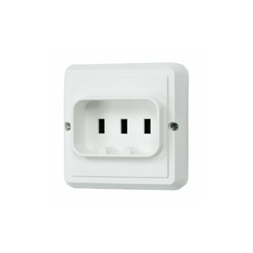 Base de clavija blanca para horno, 25 A, ideal para conexiones seguras y eficientes en...