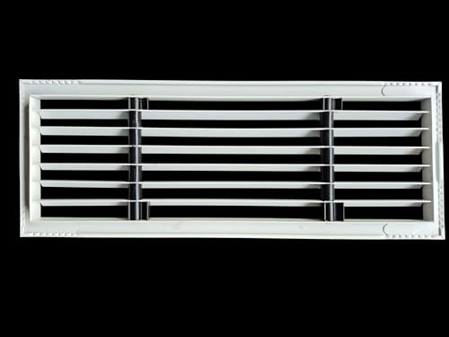 Image of Premium Central air Conditioning Grille- Linear Bar Grilles - Aluminium Powder Coated Grill, Ventilation Grill, Home Grill, ac Jali, Grill for Wall, Sidewall and Ceiling (12 inch * 4 inch)
