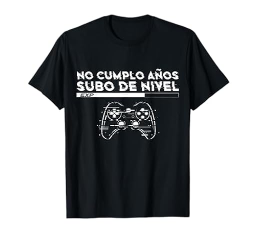 No Cumplo Años Subo De Nivel Divertido Gamer Cumpleaños Camiseta | Ya disponible en tu tienda friki favorita! En mundofriki.es!