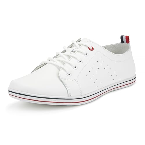 FILIPPO Sneaker Damen Weiss Leder - Schuhe Damen Sneaker Leder - Halbschuhe - 37