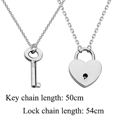 Chooro Couple Love Shape Lock Key Pendant Necklace You Are The Best Match To Open My Hear Gift For Boyfriend/Girlfriend (Love Shape Lock Key Necklace) #TOP1