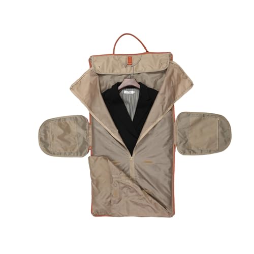 Carry-On Garment Duffel Bag – Convertible Garment Travel Suit Bag, Wrinkle-Free Weekender Bag for Men & Women, Hanging Suit Carrier with Luggage (Brown/Black Stripes)4