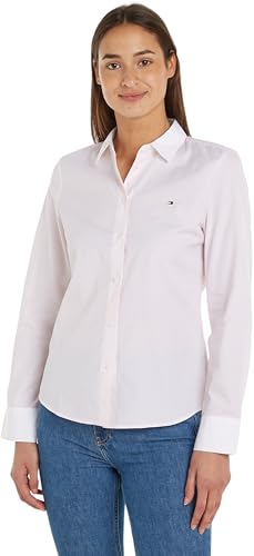 Tommy Hilfiger Camisas Casuales para Mujer, Rosa (Whimsy Pink), 72
