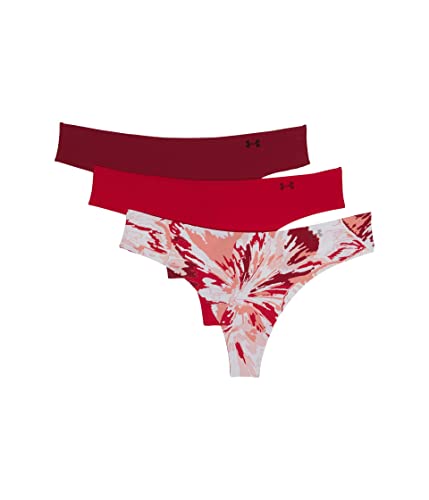 Image of Under Armour Women's Thong Printed Underwear 3-Pack, Knock Out (656)/Purple Switch, Small