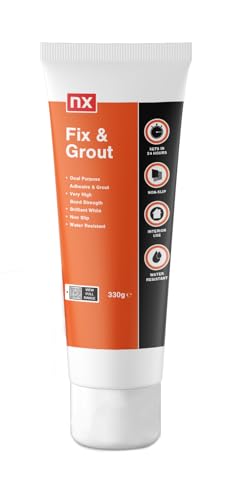 NX Dual Purpose Fix & Grout Ready mixed Brilliant white Wall tile Adhesive & grout 0.33kg