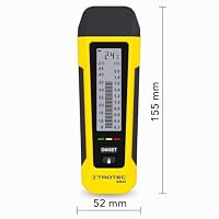 TROTEC Feuchtigkeitsmessgerät BM22 – Für Wand, Holz, Estrich – Messbereich 6-44%, Abschaltautomatik, LED Feuchte-Indikator, LED-Taschenlampe – Ansicht 2