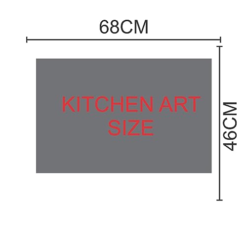 Image of Sticker Yard Kitchen Tiles Sticker Oil Waterproof Self Adhesive Colourful PVC Kitchen Sticker Wallpaper Poster Size - 68X46 CM #2