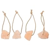 lurrose 4個 ペット用小型ミネラル塩ブロック 滑らか仕上げで無害 ハムスター ウサギの咬む習性促進 ぶら下げ可能な塩なめ用ブロック 飼育