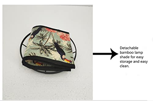 Jianghehaihai Bamboo Lamp Shade Green Plants Pattern Chandelier Lamp Lampshade Japanese Style Light Cover Lamp Shades For Floor Light And Table Lamp  thumb #3