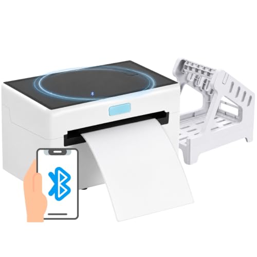 Impressora de Etiquetas Térmica Bluetooth e USB + Suporte De