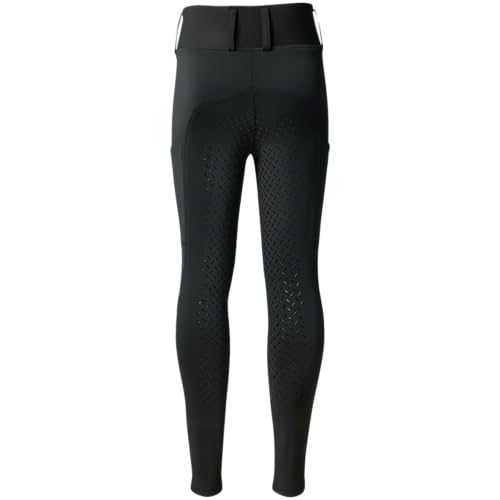 PFIFF 103100 Reitleggings Selina Kinder, mit Handytasche, Schwarz 158/164