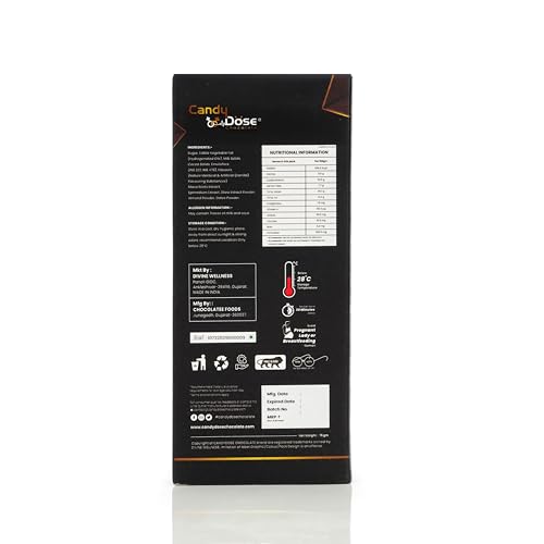 Candy Dose Chocolate Chocolate for Man&women Dark Chocolate For Uplifting Mood (50 Gram) (1pack) Luxurious Flavour Chocolate Ideal For Men & Women, Vegetarian And Gluten-Free Delights