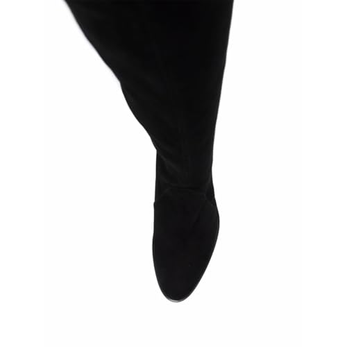 FSJ Women Chunky Block High Heel Over The Knee Thigh High Boots Comfortable Almond Toe Elastic Sexy Dress Long Boots Size 4-16 US3