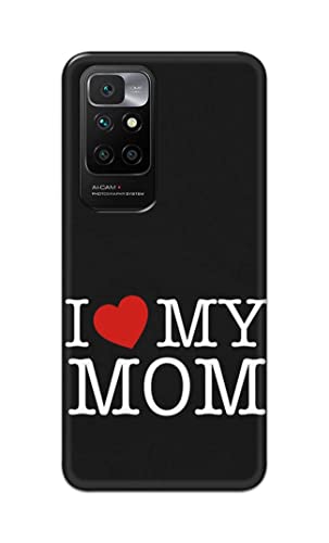 Image of PRINTFIDAA I Love My Mom Hard Back Cover for Redmi 10 Prime Back Cover -(P6) KAT1006
