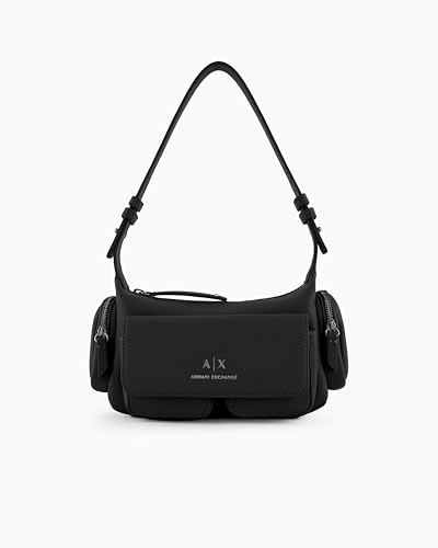 Armani Exchange Women's Rachel Shoulder Small Bag, Black, One Size