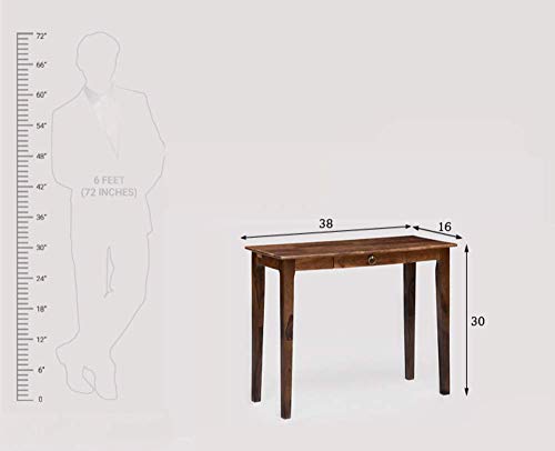 Image of SONA ART & CRAFTS Solid Sheesham Wooden Study Table for Adults with a Drawer Storage | Study Desk for Students | Computer Table for Home Office Desk | Writing Table (Natural Finish)