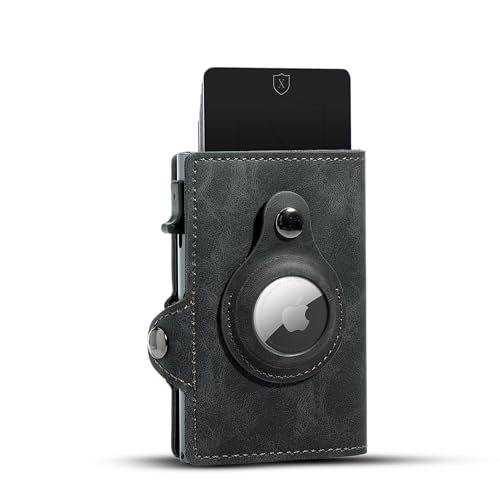 Xclusive Airtag Wallet for Men | Trifold RFID Wallet | Luxurious Card Holder & Minimalist Wallet with Money Clip | Blend of Luxury & Utility in Men’s Wallets | Dark Gray