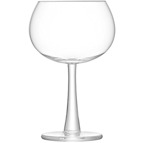 LSA Gin Drinking Set in Clear with Balloon, Highball Glasses and Ice Bucket - Mouth Blown Drinkware with Flared Stem and Base - Image 3