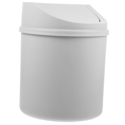 TOPPERFUN Mini Bote de Basura para Escritorio con Tapa Abatible Papelera para Cocina Oficina Dormitorio y Baño Diseño y Portátil