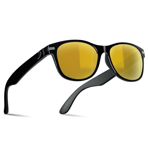 Image of B.N.U.S Scratch-Resistant Polarized Sunglasses with Corning Glass Lenses for Superior Clarity and UV Protection