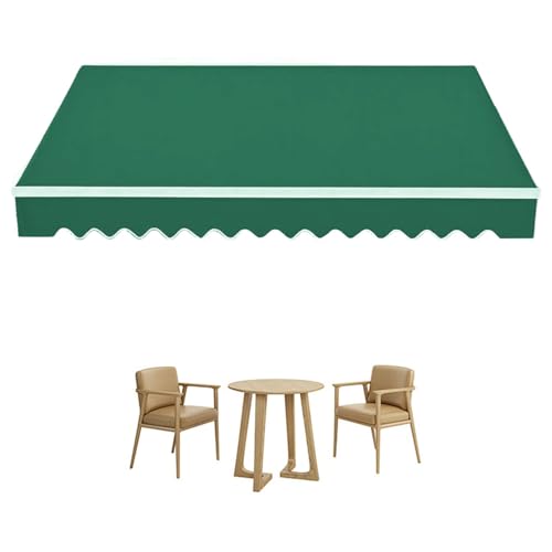 Toile de rechange pour auvent rétractable vert 4x2,5m en polyester avec cantonnière - 2