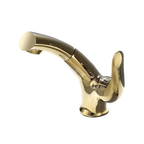 Grifo de latón negro elegante con monomando cromado extraíble para lavabo 3