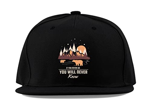 Casquette de baseball "If You Never Go" en coton noir pour affirmer votre liberté