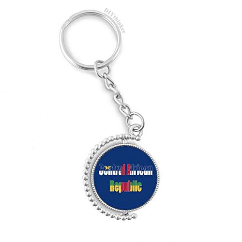 Drapeau Pays d'afrique Centrale porte-clés rotatif multicolore idée cadeau originale
