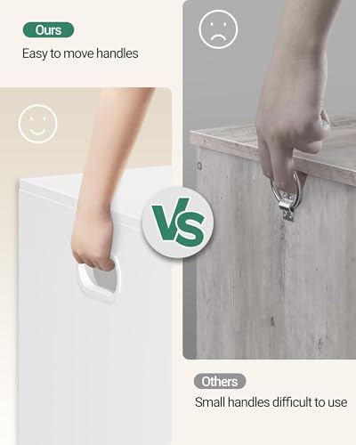 Image of Hzuaneri 47.2 inch Storage Chest, Extra Large Storage Bench Trunk with 2 Hinges, Wooden Box, Lift-Top Chest Organizer, Shoe Bench for Entryway, Bedroom, Living Room, White SB28603X