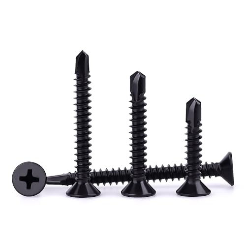 #8 x 1/2" Tornillos autorroscantes cabeza plana 100 pcs miniatura 7