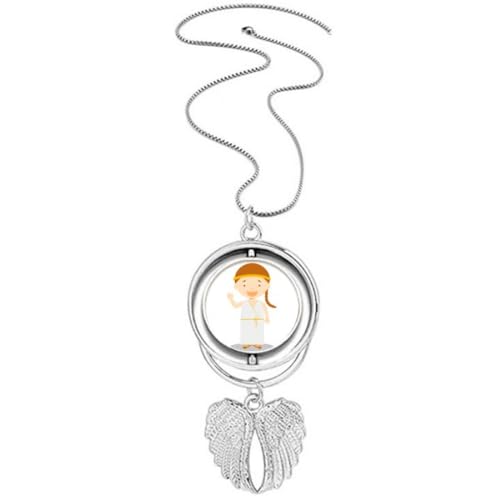 Long collier ailes d'ange style dessin animé Grèce pour vos tenues d'été