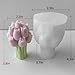 Japleed Tulip Bouquet Candle Soap Molds, 3D Tulip Flower Silicone Mold for Epoxy Resin Casting, Unique Floral Resin Wax Concrete Plaster Clay Molds for DIY Art Craft Home Wedding Decor