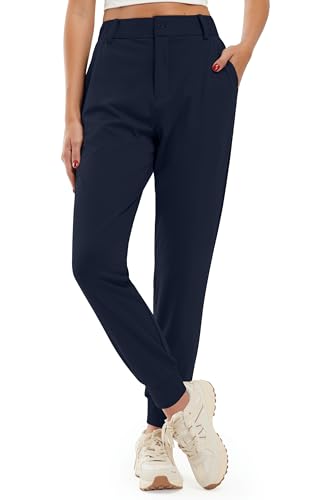 Libin Women's 4-Way Stretch Golf Joggers Pants with Pockets, Tapered Athletic Running Sweatpants, Work Dress Casual Slacks