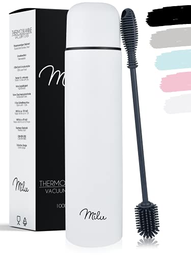 Milu Termo de café 1l - Botella térmica aislada, Frasco de Vacío de Acero Inoxidable, Sin BPA - Doble Pared Aislamiento…