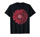 Burgunderfarbener Sonnenblumen-Tee mit multiplem Myelom als Geschenk T-Shirt