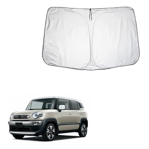 車用サンシェード 前面のウィンドウ スズキ クロスビー MN71S 2017/12/01〜 に対応 厚みを増した コンパクト収納 収納袋付