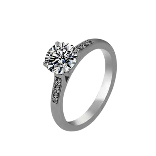 Bague de fiançailles en argent 925 et moissanite scintillante RNG-1718