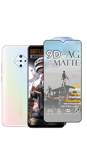 Image of Premium Tempered Glass for Vivo S1 pro (matte finish glass, Pack of 1) Full Screen Coverage gaming matte Screen Protector Guard (VIVO S1 PRO)
