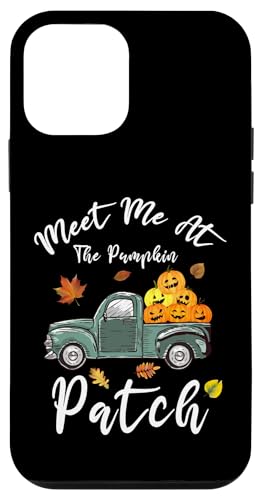 ミート・ミー・アット・ザ・パンプキンワッペン 面白い秋の季節の収穫 スマホケース iPhone 12 mini 用