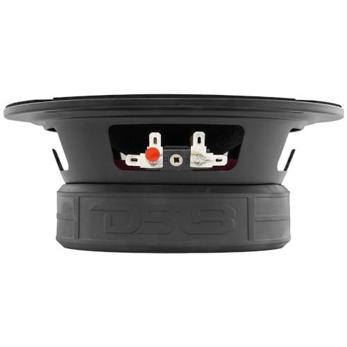 DS18 PRO-GM6.4B Midrange Loudspeaker 6.5" Red Aluminum Bullet, 480W Max, 4 Ohms,1.5" Kapton VC Premium Quality Audio Door Speakers for Car or Truck Stereo Sound System (1 Speaker)