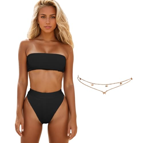 KBRPEY Costume Donna Due Pezzi Fascia Vita Alta...