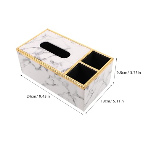 Boîte à Mouchoirs Rangement Télécommandes Similicuir Maison Bureau 2Pcs