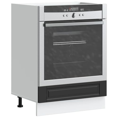 CFODOJ Gabinetes y almacenamiento, gabinetes de cocina para el hogar, armario de horno Porto de madera de ingeniería negra
