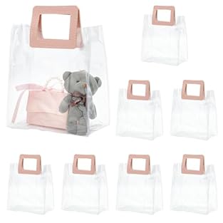 Package Size: With 8 pieces in each pack, about 239mm long, bag: 20x18x10cm, handle inner diameter: 10x8cm. Durable Material: Crafted from premium quality, transparent PVC plastic, and can be used multiple times thanks to their durable material. They...